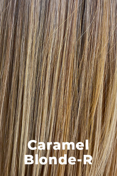 Belle Tress - Synthetic Colors - Caramel Blonde-R. Warm caramel undertone with light blonde highlights and a medium root.