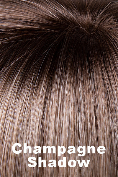 Envy - Human Hair Colors - Champagne Shadow. The warmest of our light beigey-blondes. It's a soft dark blonde with platinum highlights and chestnut roots.