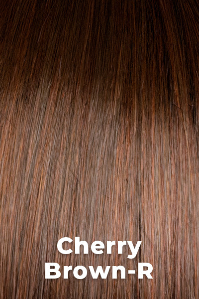 Amore - Shaded Synthetic Colors - Cherry Brown-R. Medium rich brown and soft reddish brown base with medium red highlights. The warm medium brown root tone creates natural transition and dimension.