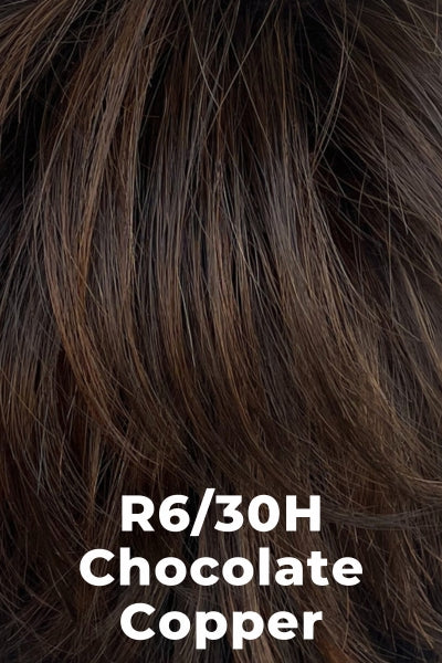 Raquel Welch - Synthetic Colors - Chocolate Copper (R6/30H). Dark Brown w/ soft Coppery highlights.