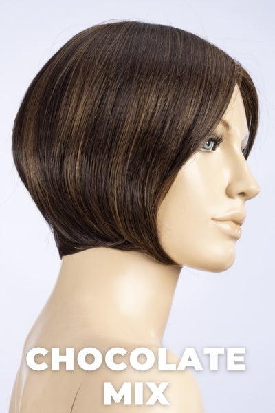 Ellen Wille Wigs - Promise Mono Part - Human Hair Blend wig with Medium Brown Blended with Light Auburn Blend