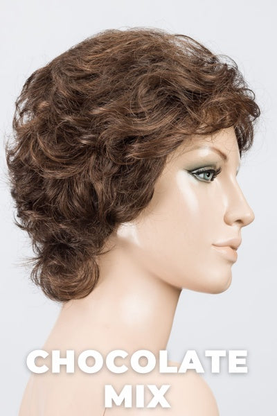 Ellen Wille Wigs - City - Chocolate Mix. Medium to Dark Brown Base with Light Reddish Brown Highlights.