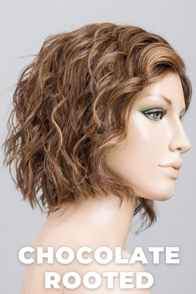 Ellen Wille Wigs - Scala - Chocolate Rooted. Medium to Dark Brown Base with Light Reddish Brown Highlights.