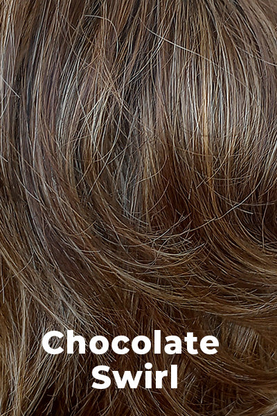 TressAllure - Synthetic Colors - Chocolate Swirl. Med Brown blended with Med Auburn and Dark Golden Blond.