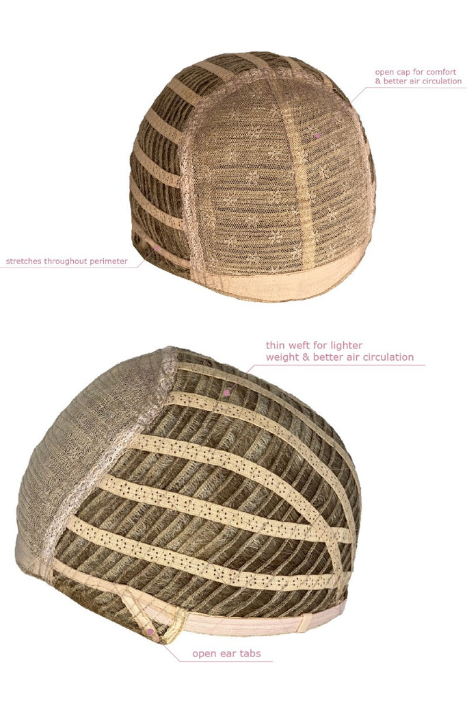 Cap Construction Diagram of Brady by Envy wigs.