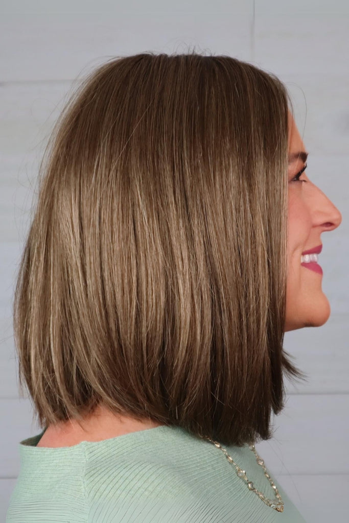 Side view of model wearing the color 8RH14.