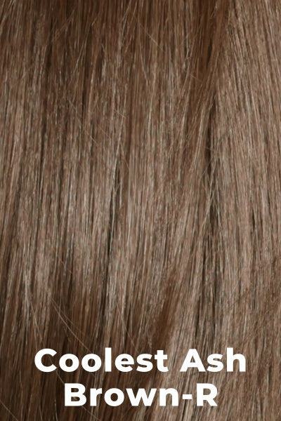 Belle Tress Wigs - Cardiff - Coolest Ash Brown-R. Light Ash Brown with a subtle blend of Cool Pale Blonde and a darker rooting.