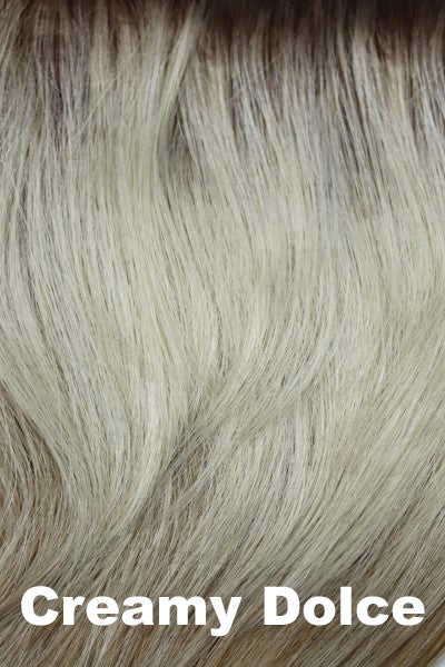 Orchid - Synthetic Colors - Creamy Dolce. A beautiful blond with a natural regrowth of a dark to medium honey brown with a whole host of tiny weaves of orchid white blonds and pale creams.