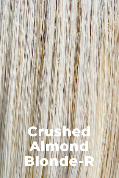 Belle Tress - Synthetic Colors - Crushed Almond Blonde-R. Platinum blonde with light brown lowlights and a dark brown root.