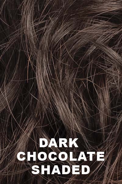 Ellen Wille - Shaded Synthetic Colors - Dark Chocolate Shaded. Dark Brown, Light Auburn, Darkest Brown Blend with Shaded Roots.