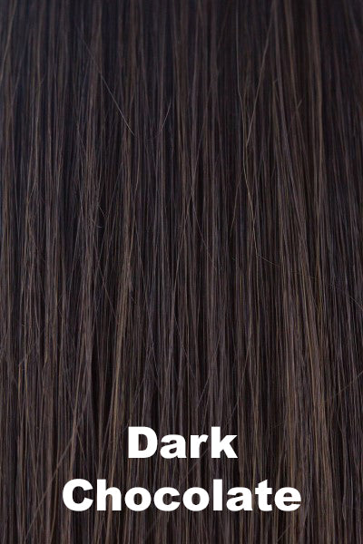 Color Dark Chocolate for Noriko wig Beau (#1727).  Deep neutral chocolate brown with a cool medium brown undertone.