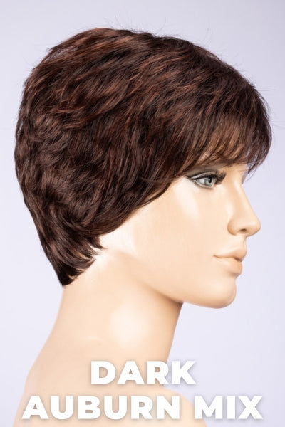 Ellen Wille Wigs - Zizi - Dark Auburn Mix Petite/Average. Dark Auburn, Bright Copper, and Dark Brown Blend.