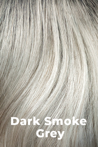 TressAllure - Synthetic Colors - Dark Smoke Grey. (50/60/R8) Cool silver, charcoal grey blend with a dark root.
