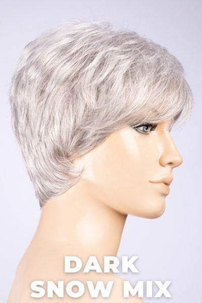 Ellen Wille Wigs - Zizi - Dark Snow Mix Petite/Average. Brown w/75% gray blended with dark brown w75% gray and med brown w/25% gray.