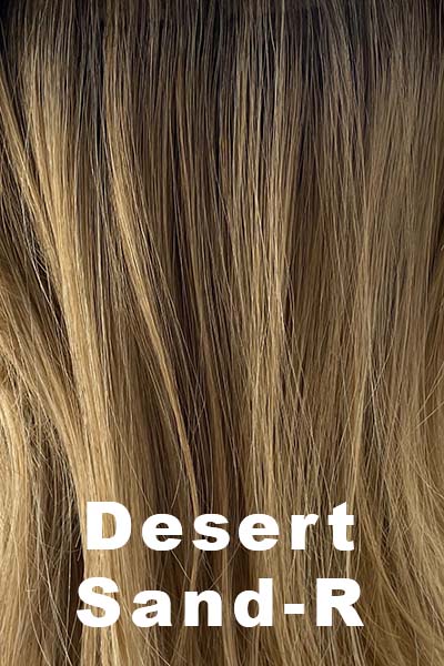 Noriko - Shaded Synthetic Colors - Desert Sand-R. Warm Blond blended with cool Blond and a Brown root tone with a soft sandy shade base.