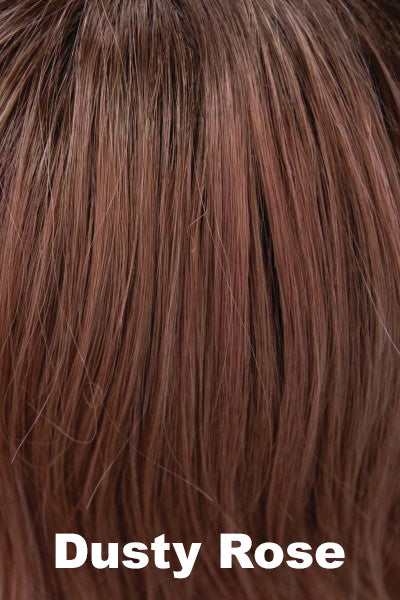 Muse - Synthetic Colors - Dusty Rose. A smoky fused medium coral red base with warm dark brown roots.