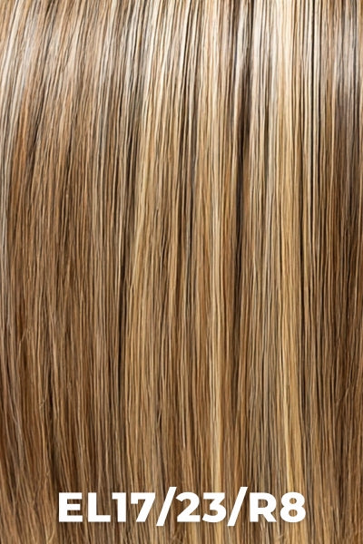 TressAllure Wigs - Charlotte Realistic (MC1421) - EL17/23/R8. Pale Auburn Beige Blonde Blend, Rooted Medium Brown, Highlighted Light Blonde.