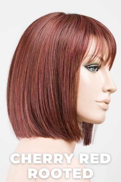 Ellen Wille Wigs - Cleo - Cherry Red Rooted. Cherry red mixed with dark auburn and dark brown roots.