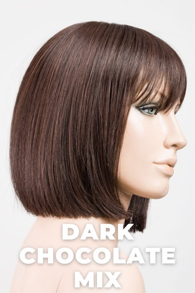 Ellen Wille Wigs - Cleo - Warm Medium Brown, Dark Auburn, and Dark Brown Blend.