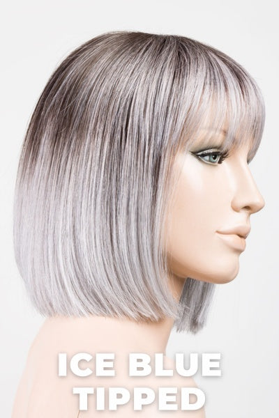 Ellen Wille Wigs - Cleo - Ice Blue Tipped. Dark brown roots blending into icy pearl blue and light tipped ends.