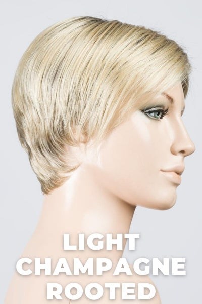 Ellen Wille Wigs - Jump - Light Champagne Rooted. Pearl Platinum and Light Golden Blonde Blend with Medium Brown Roots.