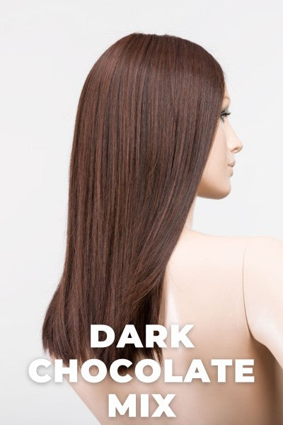 Ellen Wille Wigs - Sleek - Dark Chocolate Mix. Warm Medium Brown, Dark Auburn, and Dark Brown Blend.