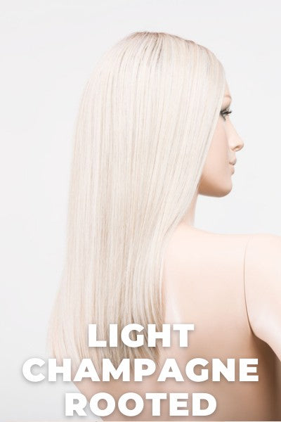 Ellen Wille Wigs - Sleek - Light Champagne Rooted. Pearl Platinum and Light Golden Blonde Blend with Medium Brown Roots.