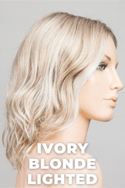 Ellen Wille Wigs - Mila - Ivory Blonde Lighted. Pearl Platinum, Medium Ash Blonde and Pearl White Blend with Highlights throughout and Concentrated in the front.