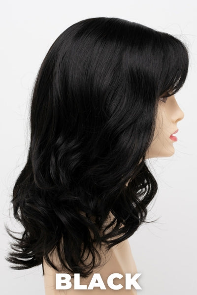 Color Swatch Black for Envy wig Harmony. Rich dark ebony with subtle warm undertones.
