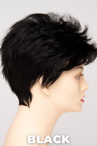 Color Swatch Black for Envy wig Jamie. Rich dark ebony with subtle warm undertones.
