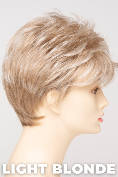 Color Swatch Light Blonde for Envy wig Jamie. Golden blonde with creamy blonde and platinum blonde highlights.