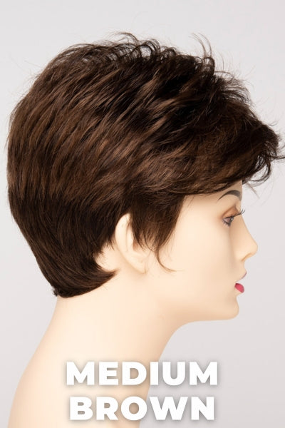 Color Swatch Medium Brown for Envy wig Jamie. A rich neutral brown with lowlights and highlights woven throughout.