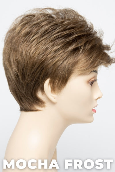 Color Swatch Mocha Frost for Envy wig Jamie. Golden brown with subtle golden blonde highlights.