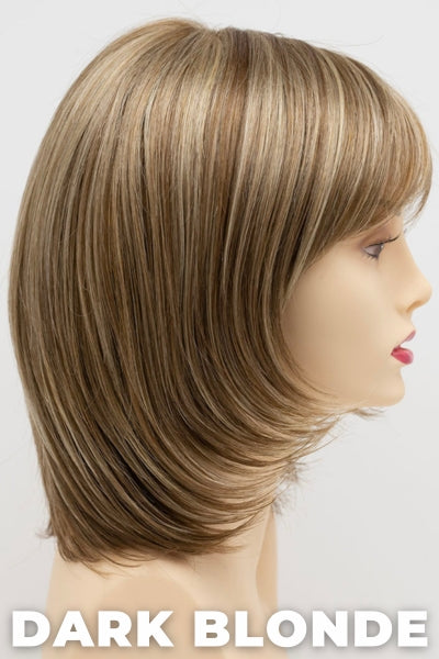 Color Swatch Dark Blonde for Envy wig Jasmine. Deep blonde with red undertones and bright wheat highlights.