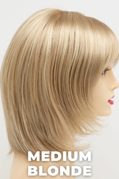 Color Swatch Medium Blonde for Envy wig Jasmine. Golden blonde, pale blonde and champagne blonde blend.