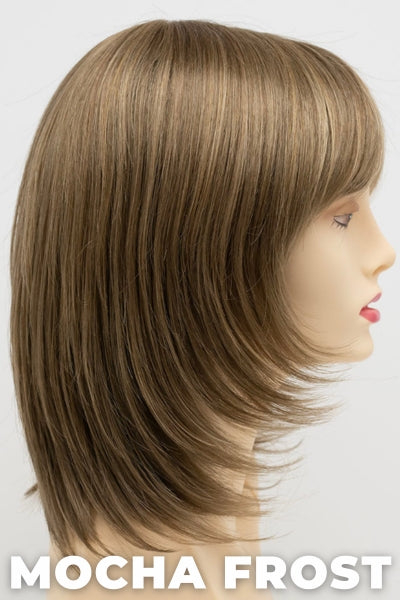 Color Swatch Mocha Frost for Envy wig Jasmine. Golden brown with subtle golden blonde highlights.