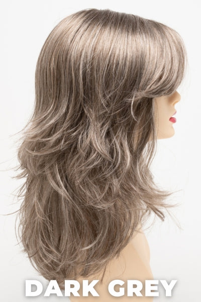 Color Swatch Dark Grey for Envy wig Joy. Silver grey base with hints of neutral brown woven throughout.
