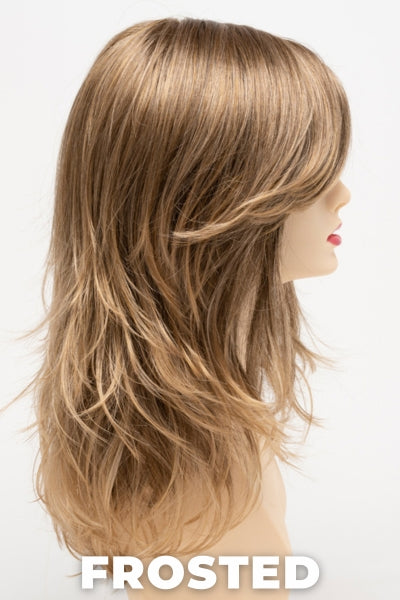 Color Swatch Frosted for Envy wig Joy. Creamy blonde with cool undertones and warm beige blonde tips.