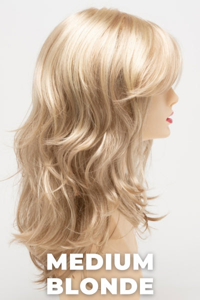 Color Swatch Medium Blonde for Envy wig Joy. Golden blonde, pale blonde and champagne blonde blend.