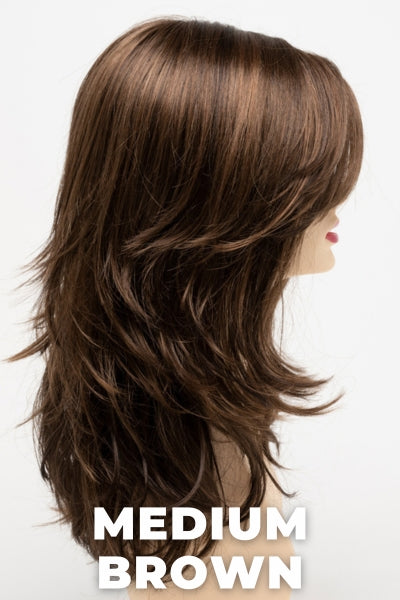 Color Swatch Medium Brown for Envy wig Joy. A rich neutral brown with lowlights and highlights woven throughout.