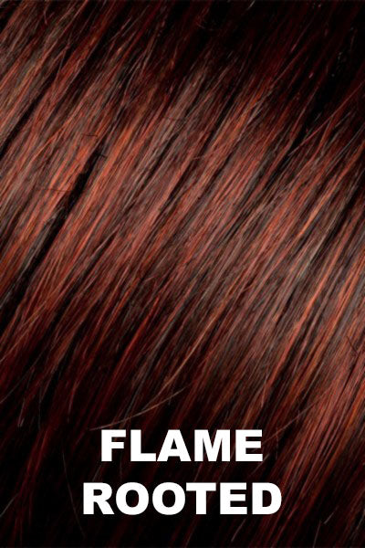 Ellen Wille - Rooted Synthetic Colors - Flame Rooted. Dark Burgundy Red, Bright Cherry Red, and Dark Auburn blend.