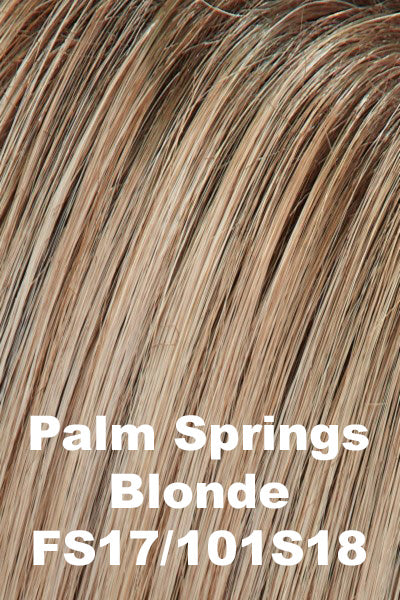 Jon Renau - Heat Defiant Colors - FS17/101S18 (Palm Springs Blonde). Light Ash Blonde w/ Pure White Natural Bold highlights, Shaded w/ Dark Natural Ash Blonde.
