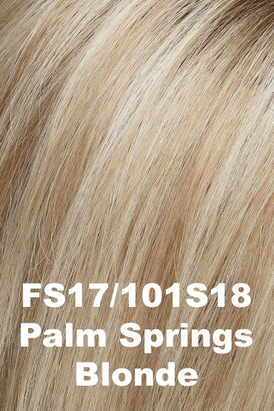 Jon Renau - Human Hair Colors - FS17/101S18 (Palm Springs Blonde). Light Ash Blonde w/ Pure White Natural Bold highlights, Shaded w/ Dark Natural Ash Blonde.