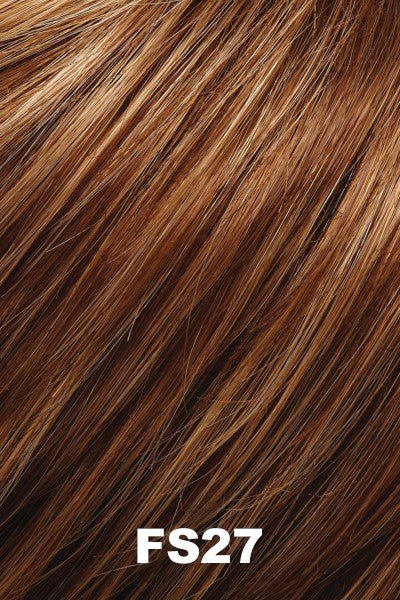 Jon Renau - Human Hair Colors - FS27 (Strawberry Syrup). Medium Red Gold Blond w/ Golden Blond bold highlights.