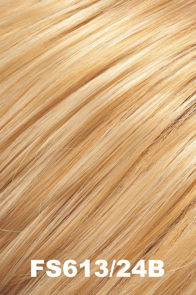 Jon Renau - Heat Defiant Colors - FS613/24B (Honey Syrup). Light gold blonde & pale natural blonde blend with light natural blonde highlights.