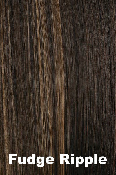 Orchid - Synthetic Colors - Fudge Ripple. Cool, dark brown based with ashy medium blond highlights.