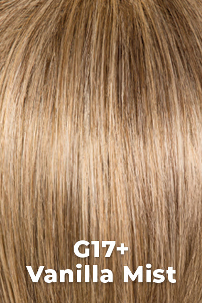 Gabor - Synthetic Colors - Vanilla Mist (G17+). Ash Blonde with light tones throughout the top and sides, turning into a deeper Ash Blonde at the nape.
