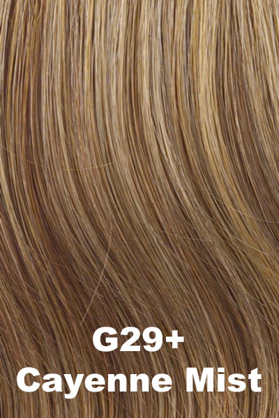 Gabor - Synthetic Colors - Cayenne Mist (G29+). Medium Ginger Brown base with Golden Blonde highlights.