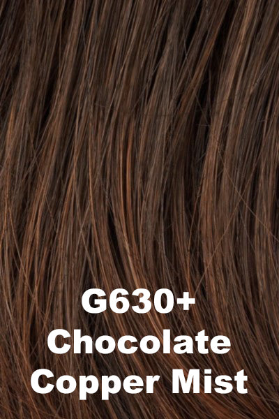 Gabor - Synthetic Colors - Chocolate Copper Mist (G630+). Medium Brown base w/ Dark Blonde highlights.