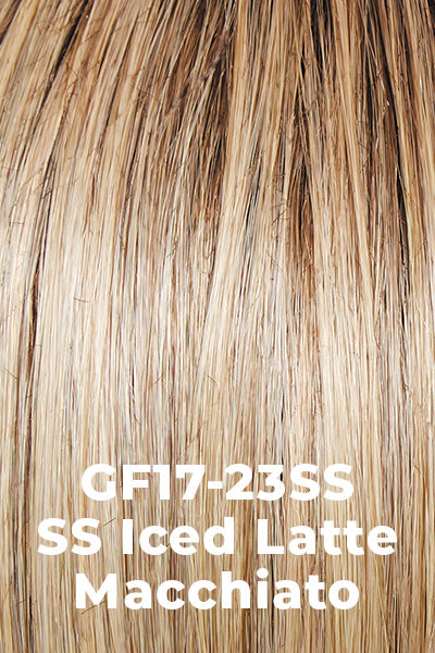 Gabor Wigs - Jaw Dropper - SS Iced Latte Macchiato (GF17-23SS). A dark root with a Honey Blonde base shaded with Pale Blonde